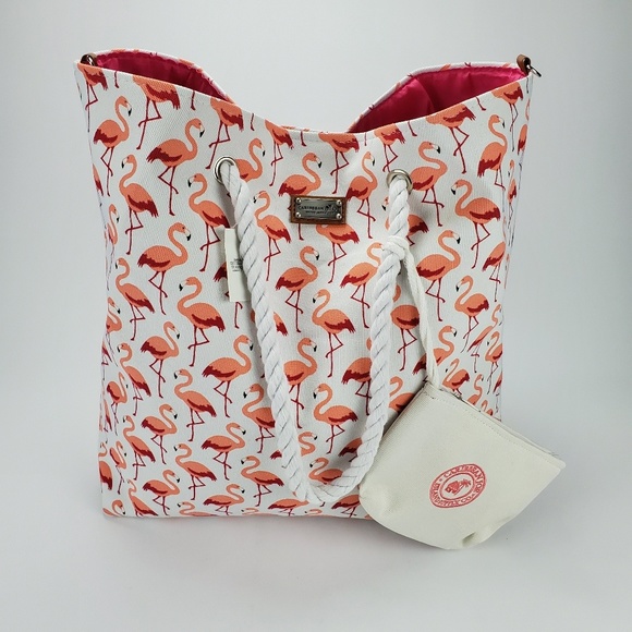 caribbean joe flamingo beach bag